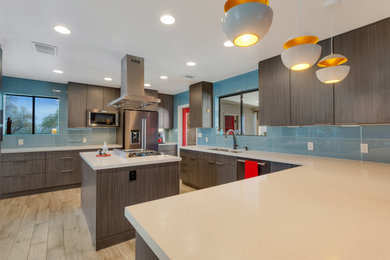 Example of a 1960s kitchen design in Other