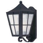 Maxim Lighting - Revere LED 1-Light Outdoor Wall Lantern - The Revere Outdoor Collection gives you the ability to pierce the darkness, adding both function and form to your home. Embracing Colonial style, the Revere's dark finish mixed with a seedy glass, is sure to add curb appeal to any exterior space.
