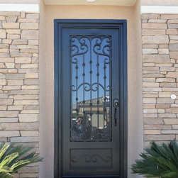 Iron & Glass Entry Door - Front Doors
