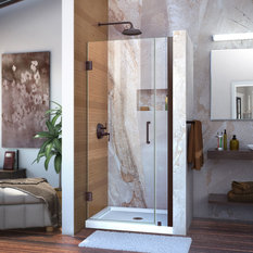 Shower Doors with Oil-Rubbed Bronze Hardware | Houzz - DreamLine - DreamLine Unidoor 36