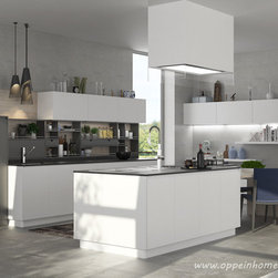 White and Gray Lacquer Kitchen Design - Kitchen Products