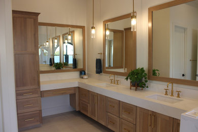 Example of a bathroom design in Other with shaker cabinets and a floating vanity