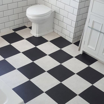 Black & White Amtico Tiles Installation to Floor