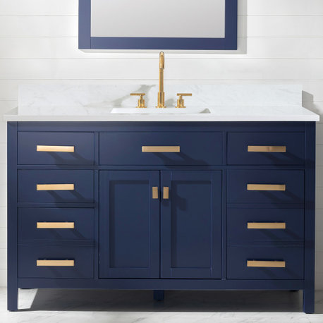 Valentino Single Vanity, Blue, 54"