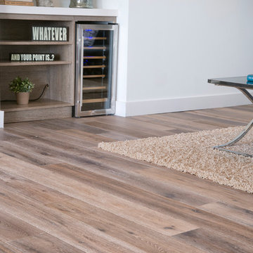 Living Room with Deep Smoked Oak Flooring, Woodland Hills