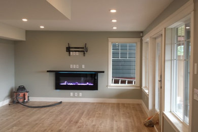 Example of a classic living room design in Vancouver