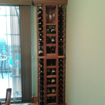 Stand Alone Mahogany Wine Cellar