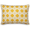 Folk Southwestern Pattern in Yellow Throw Pillow