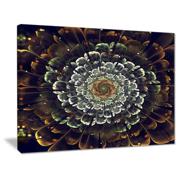 "Silver Metallic Fabric Flower" Digital Canvas Print, 40"x30"