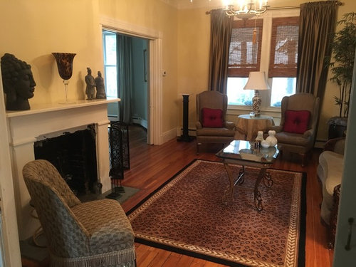 Off Centered Fireplace In Living Room