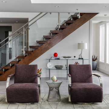 2-Story Penthouse Remodel Entry Way by Renowned Renovation
