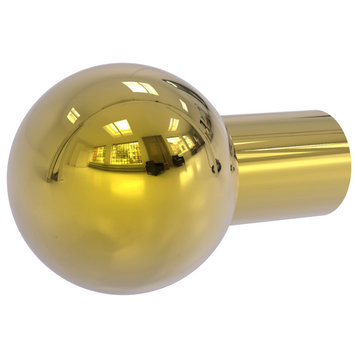 1" Cabinet Knob, Polished Brass