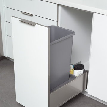 Stainless Steel Roll-Out Trash Bin Cabinet from Dura Supreme