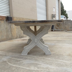Axel Carved X-Leg Table - Dining Tables