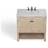 Legion Bath Vanity, Single Sink, 36", Natural, Freestanding