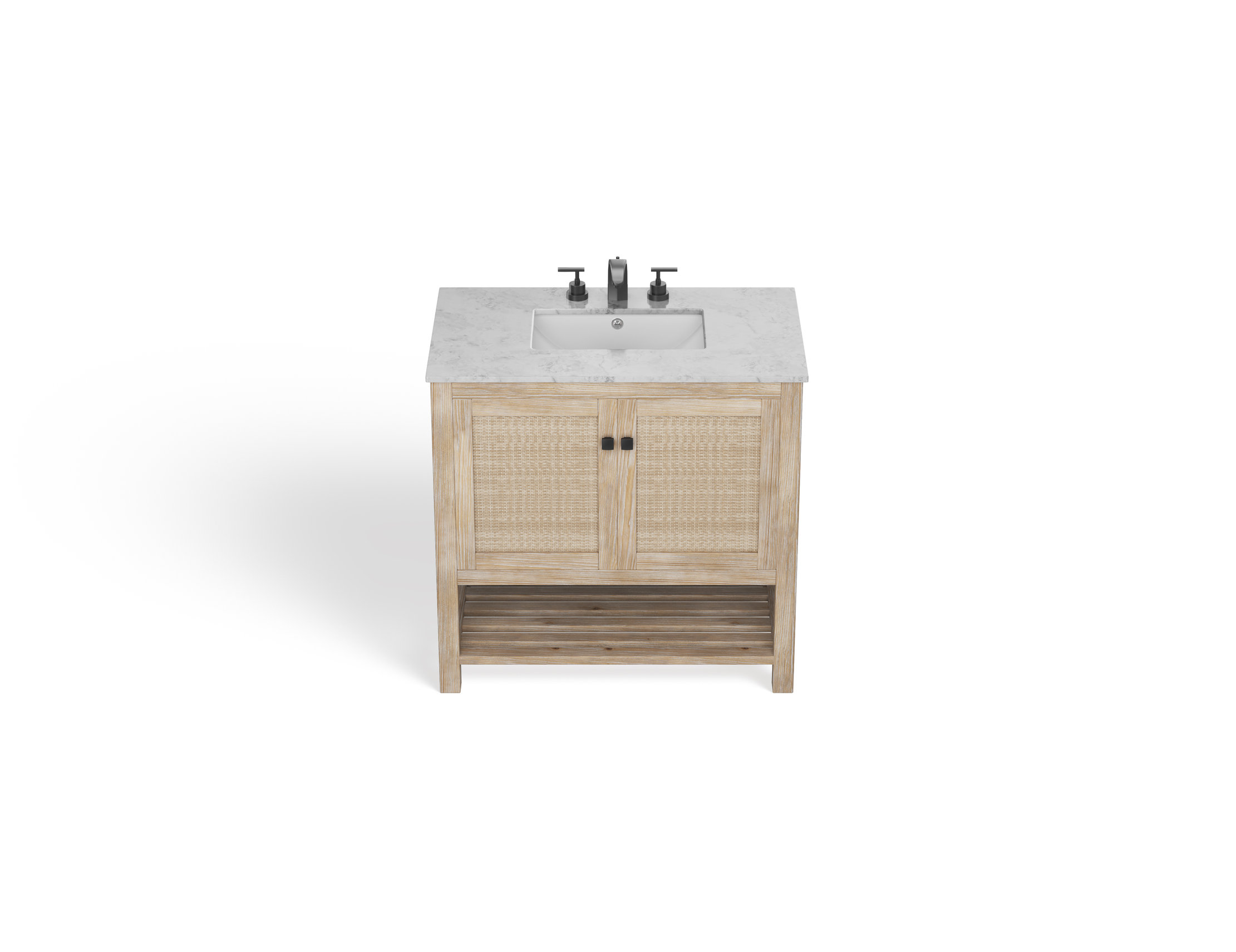 Legion Bath Vanity, Single Sink, 36", Natural, Freestanding