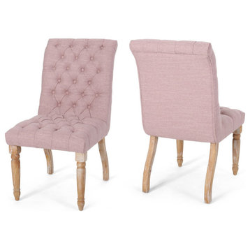 Terrance Tufted Fabric Dining Chair, Set of 2