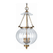 Signature 3 Light Pendant in Antique Brass