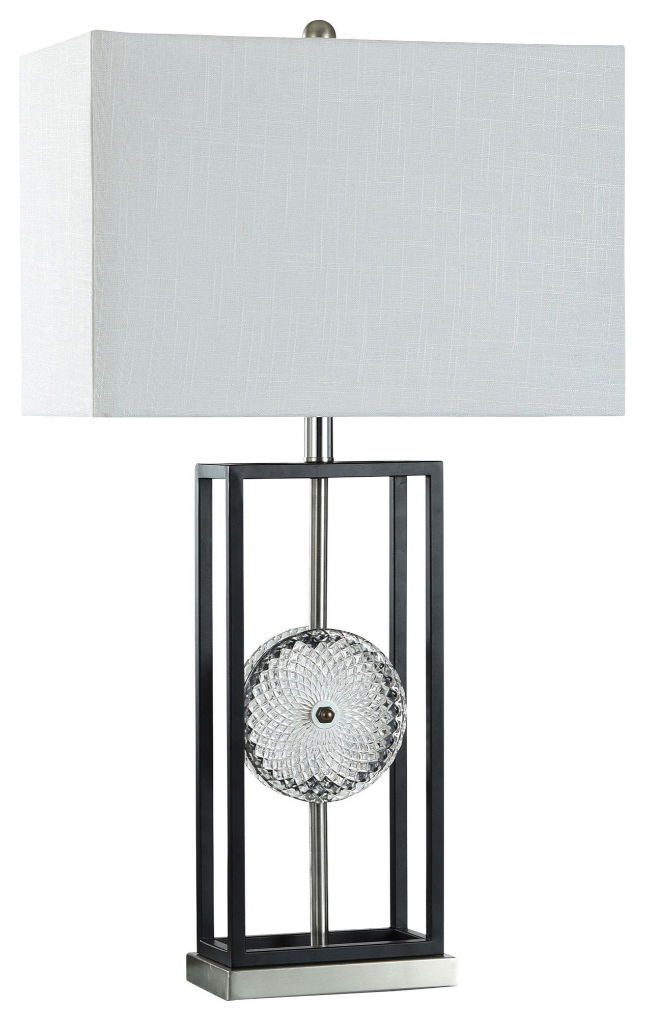 Open Base Lamp Mandala Table Lamp Open Base With Crystal Medallion - Transitional ...