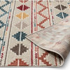Moroccan Stripes Area Rug Multicolor, 3'11" X 5'3"