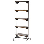 Elk Home - Elk Home 3200-234 Industry City - 62.4" Bookcase - Add a rustic charm to the curation of your books aIndustry City 62.4"  Black/Natural Wood T