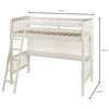Pemberly Row Loft Twin Bed in White Finish