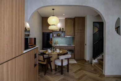 Inspiration for a mediterranean dining room remodel in Other
