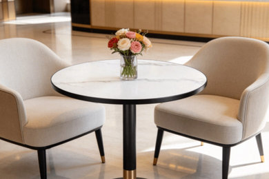Example of a small trendy dining room design in New York