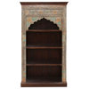 Kroonstad Hand-carved Mango Wood 71" Arched Bookcase