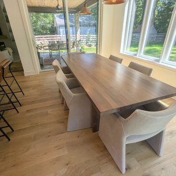 Modern Walnut Dining Table | 8' Solid Hardwood Dining Table