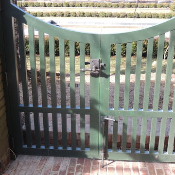 Double Gate with Bronze Gate Latch Box Latch Mortise Strike Plate