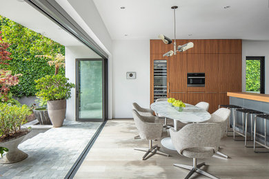 Inspiration for a contemporary dining room remodel in Los Angeles
