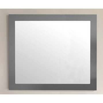 Fully Framed 36" Maple Grey Mirror