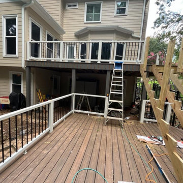 Marietta, GA Deck Resurface and Deck Extension with Trex Enhance Natural Series