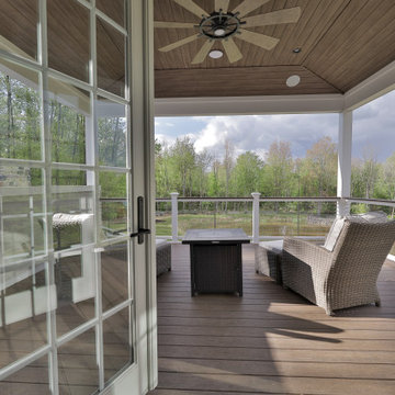 Balcony - Composite Wood & Glass and Fire Table