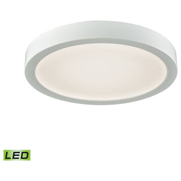 Thomas Lighting Titan 1-Light 8" LED Flush, White/White Acrylic