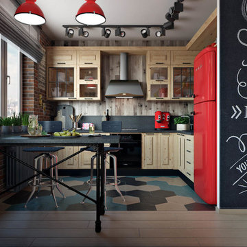 Studio Kitchen 3D Renderings