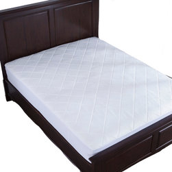 Puredown - Memory Foam Mattress Pad Topper, Diamond Quilting, White - Mattress Toppers And Pads