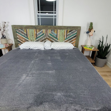 King Size rustic Headboard and Bedframe