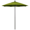 7.5' Bronze Push Lift Fiberglass Rib Aluminum Umbrella, Olefin, Kiwi