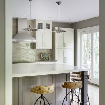 Neutral Wave Kitchen Tile Backsplash