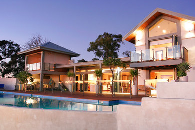 Trendy home design photo in Perth