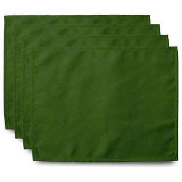 Solid Placement, Set of 4, Dark Green