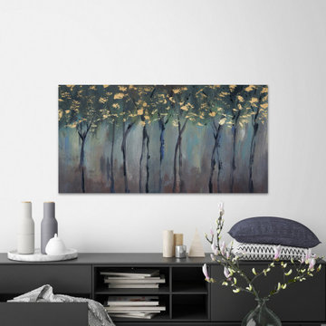 "Somber Forest" Painting Print on Wrapped Canvas