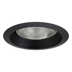 NICOR 17550ABKWL 6 inch Black Recessed Airtight Cone Baffle Trim, Wet Rated