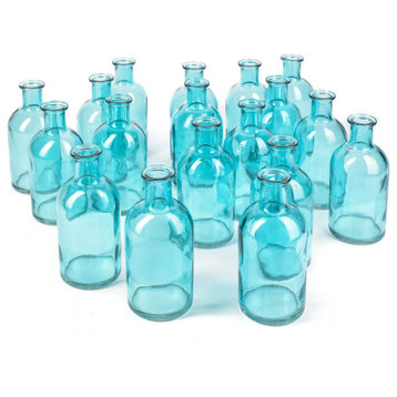 Medicine Bottle Vases, Set of 48, Blue
