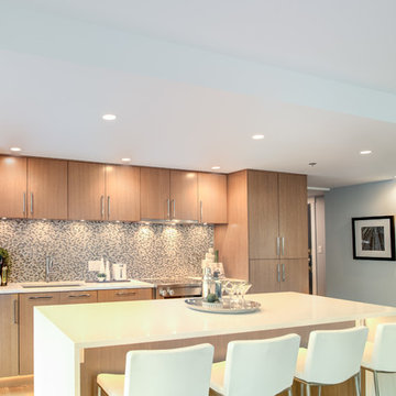 Single Wall Open Concept Kitchen With Island
