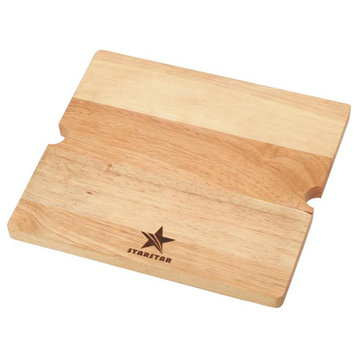 Hardwood Heavy Duty Rubber Wood Cutting Board For Kitchen, 12.6x12.8