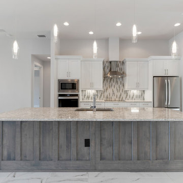 Contemporary Custom Home with Opposing Garages