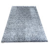 9'10 X 13'9 Handmade Gray Tone On Tone Wool & Silk Oriental Rug